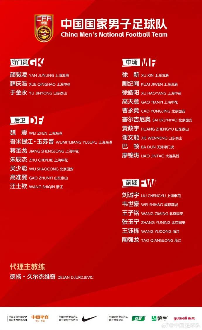 英格兰U21 v 德国U21_国足公布东亚杯26人大名单英格兰U21 v 德国U21,王钰栋、蒯纪闻在列,王大雷落选