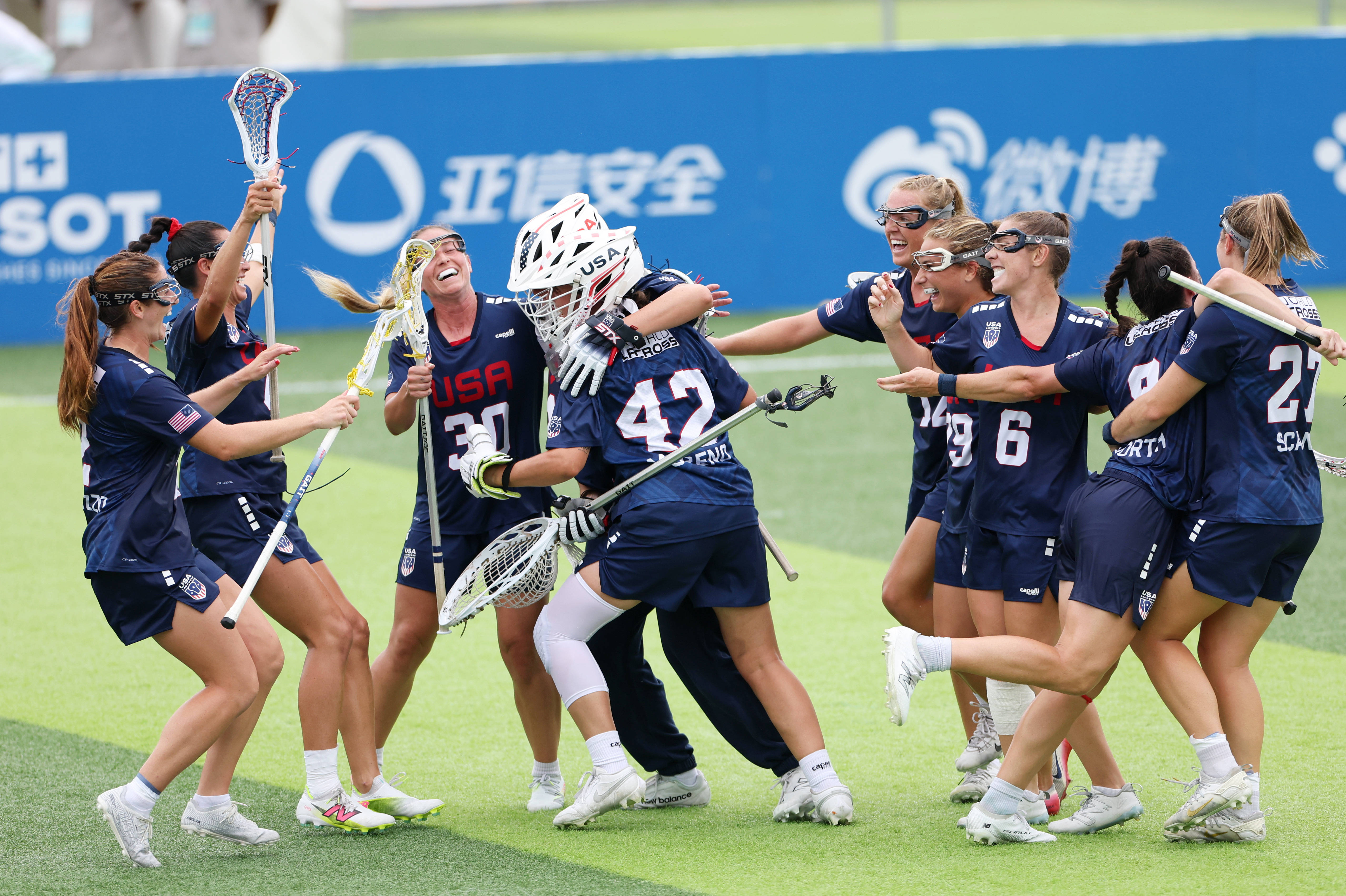 皇冠信用網开户_(成都世运会)棍网球——美国队夺得女子金牌